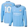 Officiële Voetbalshirt Manchester City Grealish 10 Thuis 2024-25 Lange Mouw - Heren